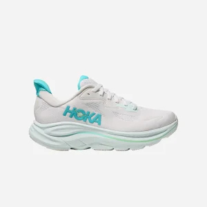 Giày Chạy Bộ Nữ HOKA Clifton 10 Wide -Trắng/Xanh
